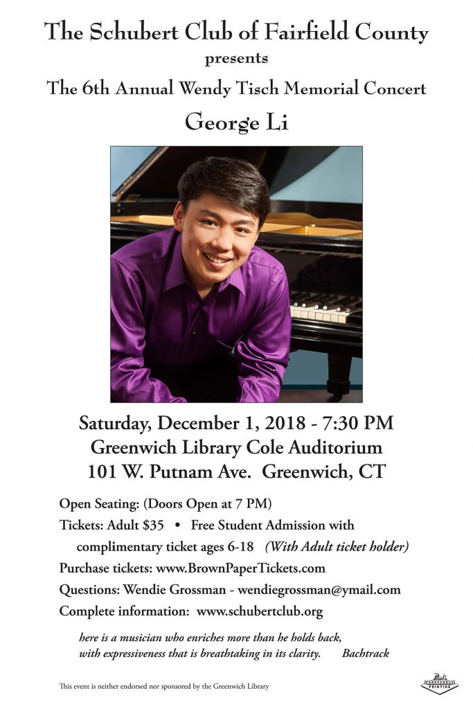 2018 Wendy Tisch Memorial Concert